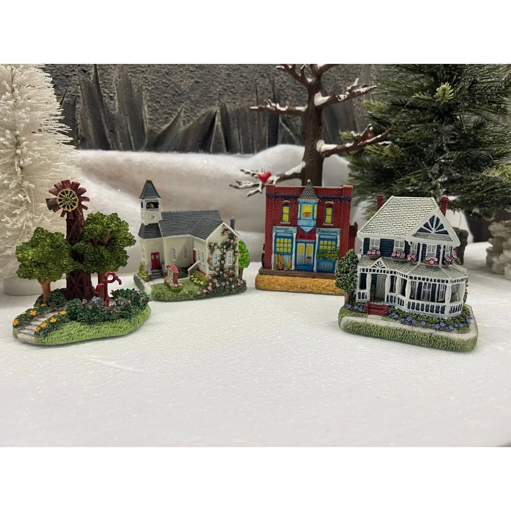 Liberty Falls Set AH205 Sobel, AH212 Church, AH207 Shops, AH209b Windmill